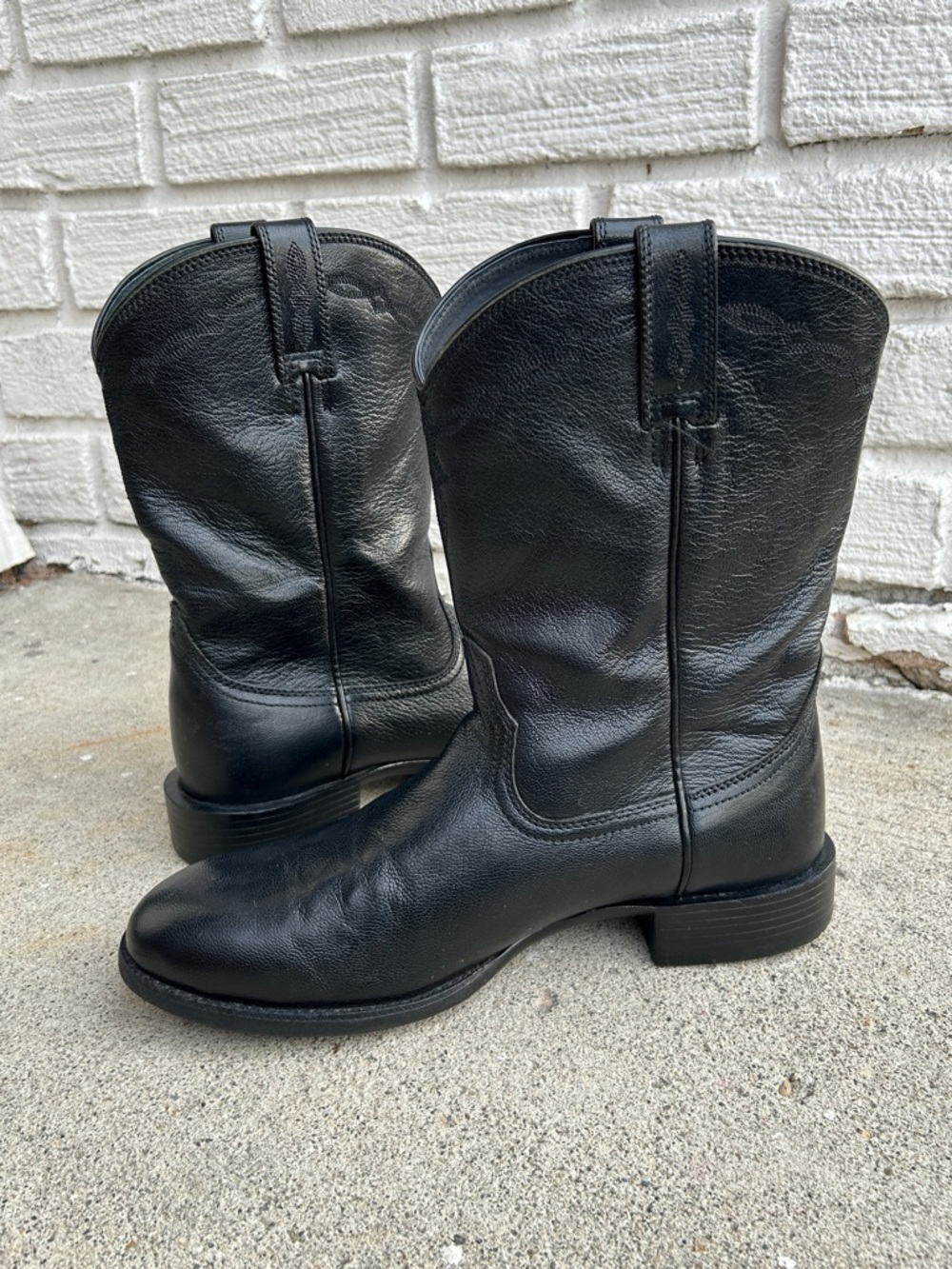 Ariat Heritage Roper Western Leather Cowboy Riding Work Biker Boots Mens Sz 9.5D